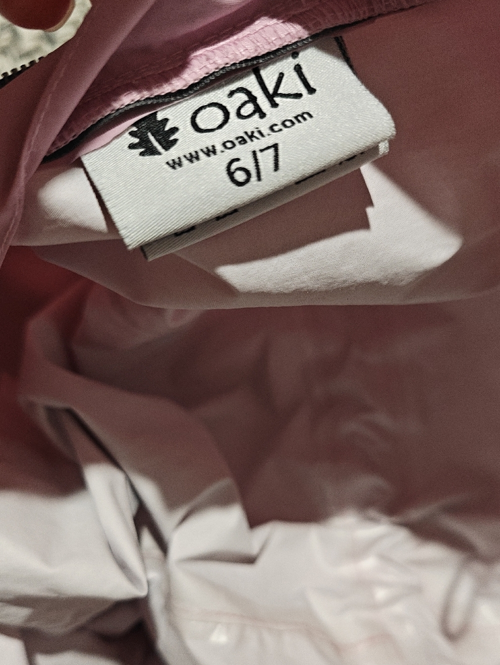 Oaki Oakiwear Kids lavender one piece rain/trail suit size 6/7 - Picture 7 of 9